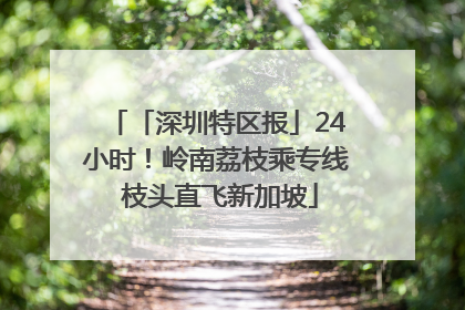 「深圳特区报」24小时！岭南荔枝乘专线 枝头直飞新加坡