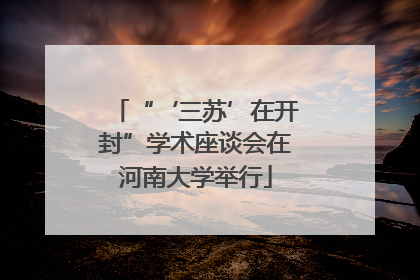“‘三苏’在开封”学术座谈会在河南大学举行