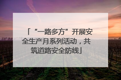 “一路多方”开展安全生产月系列活动，共筑道路安全防线