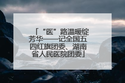 “医”路温暖绽芳华——记全国五四红旗团委、湖南省人民医院团委