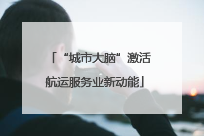 “城市大脑”激活航运服务业新动能