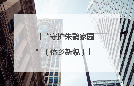 “守护朱鹮家园”（侨乡新貌）