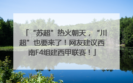 “苏超”热火朝天，“川超”也要来了！网友建议西南F4组建西甲联赛！