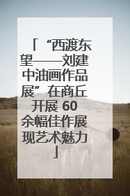 “西渡东望——刘建中油画作品展”在商丘开展 60余幅佳作展现艺术魅力