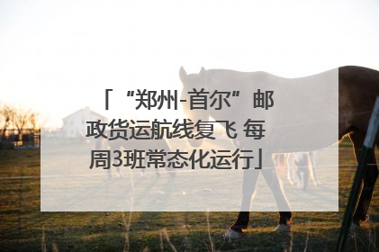 “郑州-首尔”邮政货运航线复飞 每周3班常态化运行
