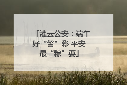 灌云公安：端午好“警”彩 平安最“粽”要