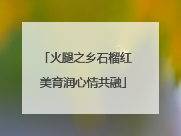 火腿之乡石榴红 美育润心情共融