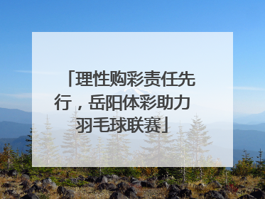 理性购彩责任先行，岳阳体彩助力羽毛球联赛