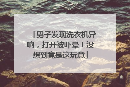 男子发现洗衣机异响，打开被吓晕！没想到竟是这玩意