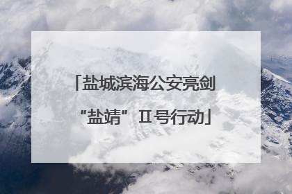 盐城滨海公安亮剑“盐靖”Ⅱ号行动