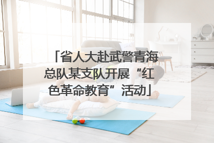 省人大赴武警青海总队某支队开展“红色革命教育”活动