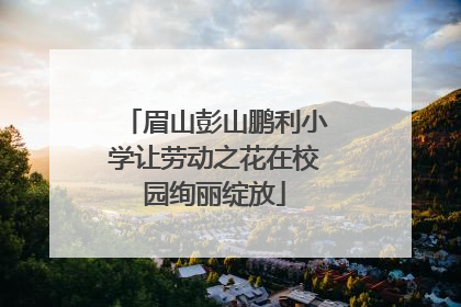 眉山彭山鹏利小学让劳动之花在校园绚丽绽放