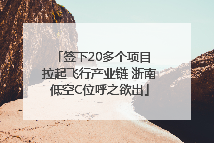 签下20多个项目 拉起飞行产业链 浙南低空C位呼之欲出