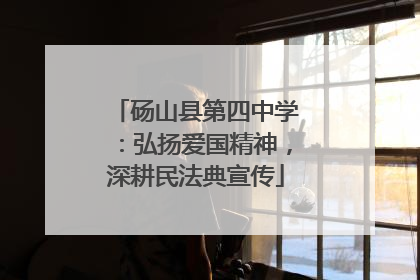 砀山县第四中学：弘扬爱国精神，深耕民法典宣传