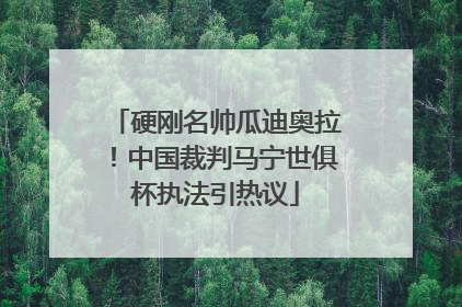 硬刚名帅瓜迪奥拉！中国裁判马宁世俱杯执法引热议