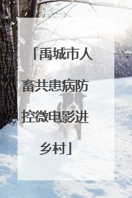 禹城市人畜共患病防控微电影进乡村