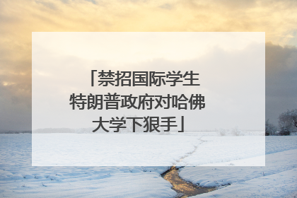 禁招国际学生 特朗普政府对哈佛大学下狠手