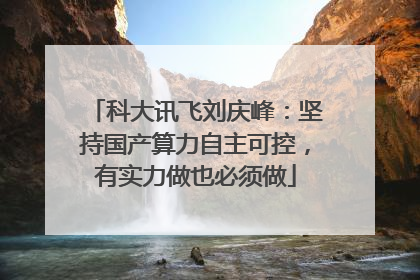 科大讯飞刘庆峰：坚持国产算力自主可控，有实力做也必须做