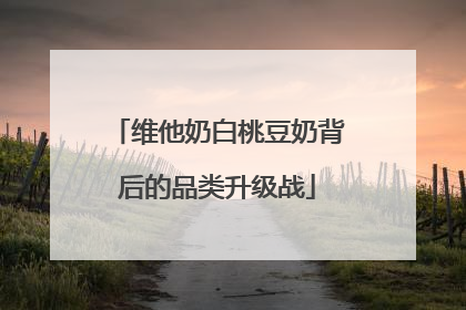 维他奶白桃豆奶背后的品类升级战