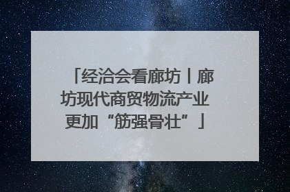 经洽会看廊坊丨廊坊现代商贸物流产业更加“筋强骨壮”