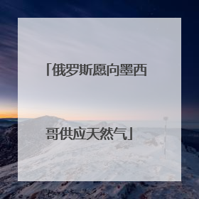 俄罗斯愿向墨西哥供应天然气