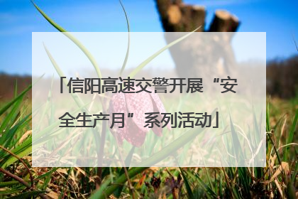 信阳高速交警开展“安全生产月”系列活动