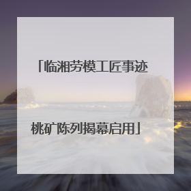 临湘劳模工匠事迹桃矿陈列揭幕启用