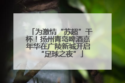 为激情“苏超”干杯！扬州青岛啤酒嘉年华在广陵新城开启“足球之夜”