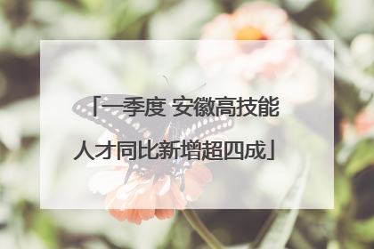 一季度 安徽高技能人才同比新增超四成