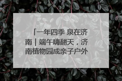 一年四季 泉在济南｜端午嗨翻天，济南植物园成亲子户外热门打卡地