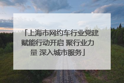 上海市网约车行业党建赋能行动开启 聚行业力量 深入城市服务
