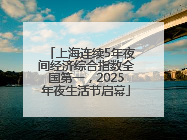 上海连续5年夜间经济综合指数全国第一，2025年夜生活节启幕