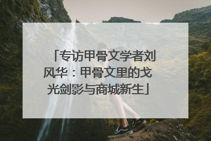 专访甲骨文学者刘风华：甲骨文里的戈光剑影与商城新生