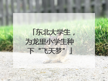 东北大学生，为龙里小学生种下“飞天梦”