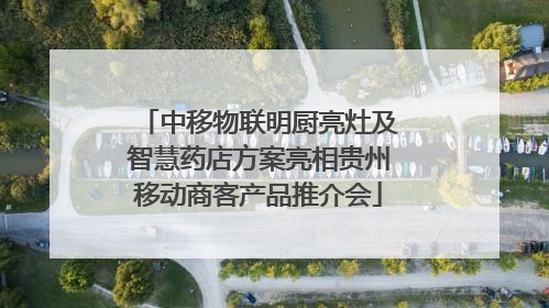 中移物联明厨亮灶及智慧药店方案亮相贵州移动商客产品推介会