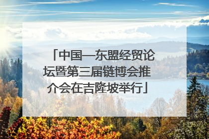 中国—东盟经贸论坛暨第三届链博会推介会在吉隆坡举行