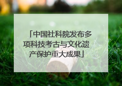 中国社科院发布多项科技考古与文化遗产保护重大成果