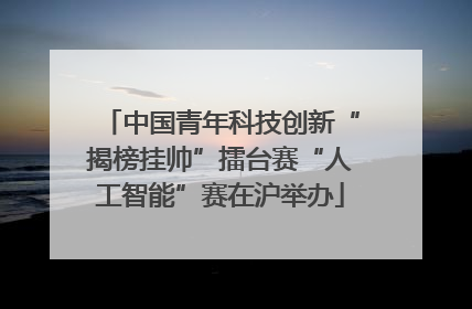 中国青年科技创新“揭榜挂帅”擂台赛“人工智能”赛在沪举办