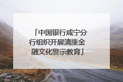 中国银行咸宁分行组织开展清廉金融文化警示教育