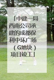 中建一局西南公司承建的成都保利中环广场（G地块）项目竣工
