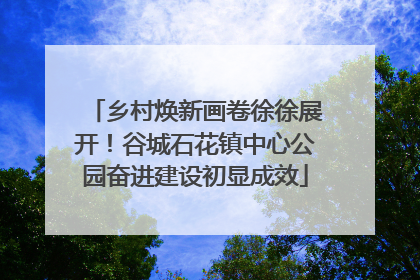 乡村焕新画卷徐徐展开！谷城石花镇中心公园奋进建设初显成效