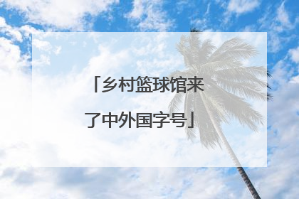 乡村篮球馆来了中外国字号