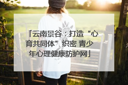 云南景谷：打造“心育共同体”织密 青少年心理健康防护网