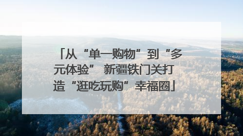 从“单一购物”到“多元体验” 新疆铁门关打造“逛吃玩购”幸福圈