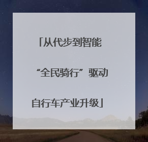 从代步到智能 “全民骑行”驱动自行车产业升级
