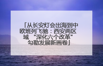 从长安灯会出海到中欧班列飞驰：西安两区域 “深化六个改革” 勾勒发展新画卷
