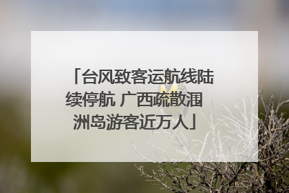 台风致客运航线陆续停航 广西疏散涠洲岛游客近万人