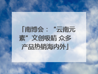 南博会：“云南元素”文创吸睛 众多产品热销海内外