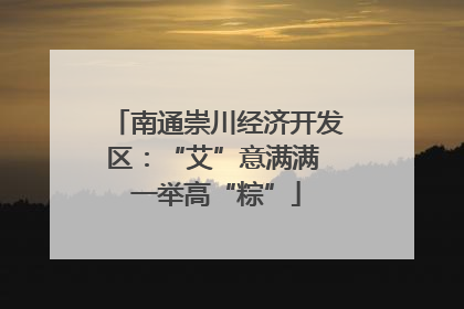 南通崇川经济开发区：“艾”意满满 一举高“粽”