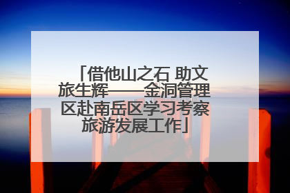 借他山之石 助文旅生辉——金洞管理区赴南岳区学习考察旅游发展工作